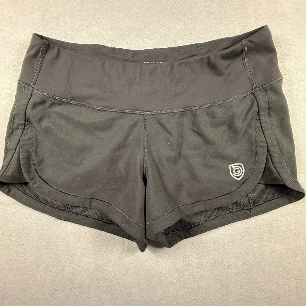 Goal Five Women Black Soccer Training Shorts Size Small Reflective Logo